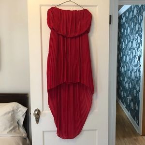 Strapless High Low Cocktail Dress